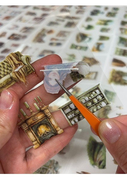 Mevsimler Serisi Sonbahar Temalı 4 Bölüm 100 Yaprak 450 Adet Kutu Sticker Seti/etiket/çıkartma modelleri