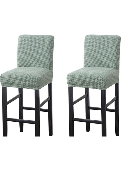 Yeniden Kullanılabilir Pub Sayacı Tabure Sandalyesi Kapakları Slipcover Streç Çıkarılabilir Yıkanabilir Yemek Odası Sandalye Kapakları Mutfak Yeşil (Yurt Dışından)