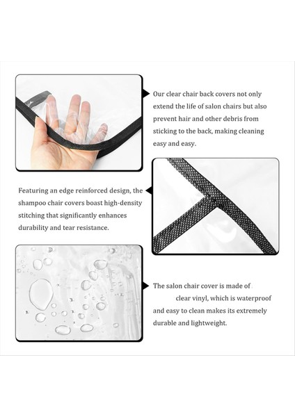 2 Paket Salon Sandalye Kapağı Koruyucular Temiz Kare Kuaförlük Sandalye Arka Kapakları Çoğu Standart Sandalyeye Uygun (Yurt Dışından) modelleri