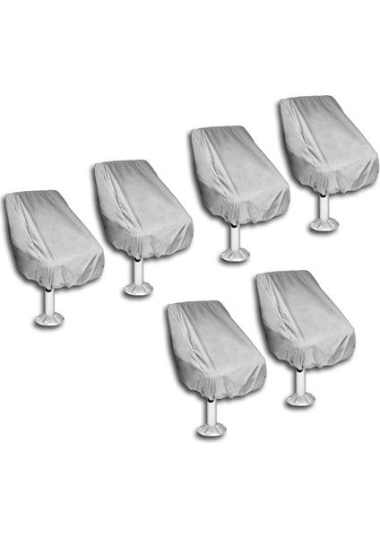 6 Paket Tekne Koltuk Örtüsü Açık Su Geçirmez Duba Kaptanı Tekne Tezgah Koltuk Kapağı Sandalye Koruyucu Kapaklar (Yurt Dışından)