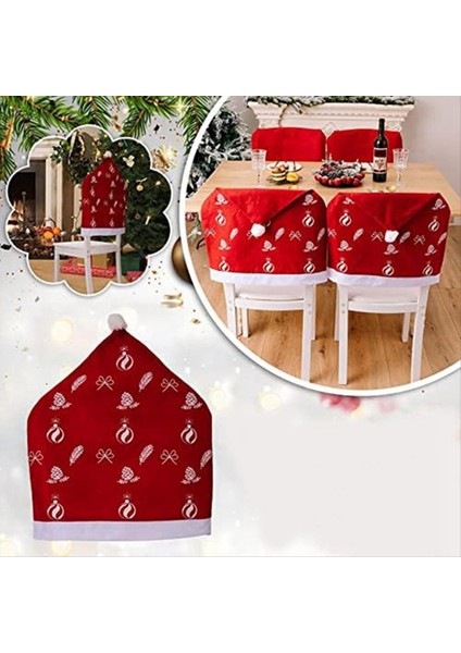 Noel Sandalye Kapağı Dekoratif Noel Sandalye Kapağı Ev Mutfak Yemek Odası-Decor Parti Dekor (Yurt Dışından) fiyatları