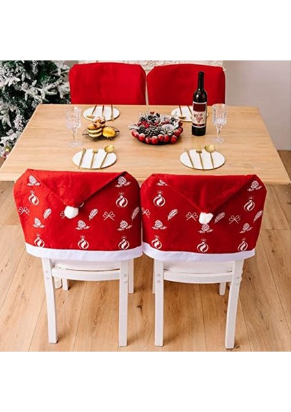 Noel Sandalye Kapağı Dekoratif Noel Sandalye Kapağı Ev Mutfak Yemek Odası-Decor Parti Dekor (Yurt Dışından) modelleri