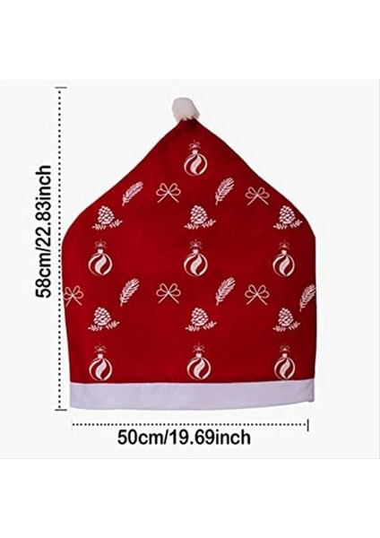 Noel Sandalye Kapağı Dekoratif Noel Sandalye Kapağı Ev Mutfak Yemek Odası-Decor Parti Dekor (Yurt Dışından) fırsatları