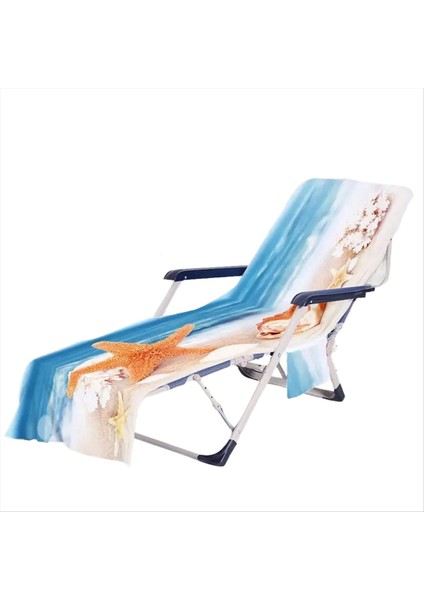 Yan Cepli Plaj Sandalye Kapağı Rahat ve Hızlı Kurutma Salonu Sandalye Havlu Kapağı Açık Plaj Için Uygun (Yurt Dışından)
