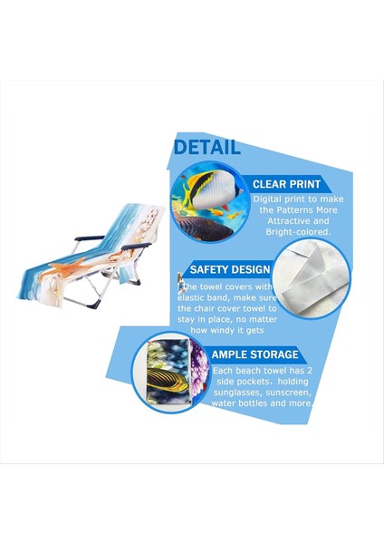 Yan Cepli Plaj Sandalye Kapağı Rahat ve Hızlı Kurutma Salonu Sandalye Havlu Kapağı Açık Plaj Için Uygun (Yurt Dışından) fiyatları