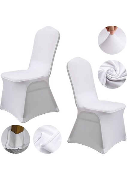 10 Adet Sandalye Kapağı Düğün Partisi Yemek Sandalye Dekorasyon Kapakları Için Streç Slipcovers (Yurt Dışından) fiyatları