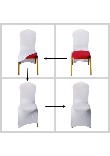 10 Adet Sandalye Kapağı Düğün Partisi Yemek Sandalye Dekorasyon Kapakları Için Streç Slipcovers (Yurt Dışından) indirimleri