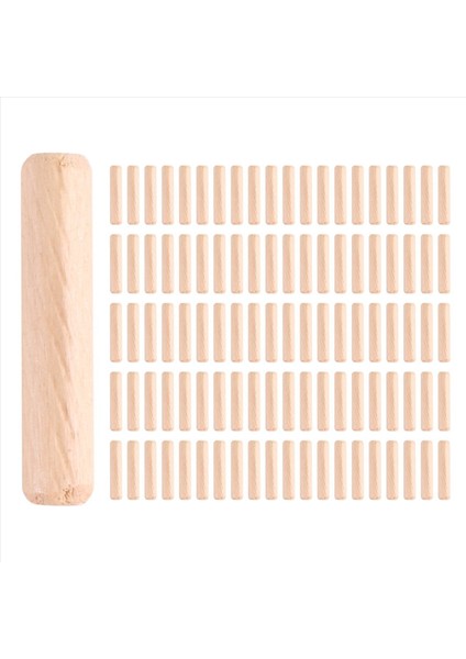 100 Paket Ahşap Dübel Pimleri Ahşap Fırın Kuru Yivli ve Eğimli (Yurt Dışından)