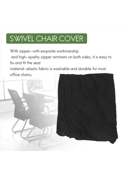 Ofis Sandalyesi Elastik Siyam Ofis Sandalye Kapağı Döner Sandalye Bilgisayar Koltuk Koruyucu Kapak (Siyah) (Yurt Dışından) modelleri