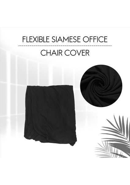 Ofis Sandalyesi Elastik Siyam Ofis Sandalye Kapağı Döner Sandalye Bilgisayar Koltuk Koruyucu Kapak (Siyah) (Yurt Dışından) fırsatları