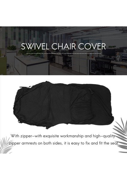 Ofis Sandalyesi Elastik Siyam Ofis Sandalye Kapağı Döner Sandalye Bilgisayar Koltuk Koruyucu Kapak (Siyah) (Yurt Dışından) indirimleri