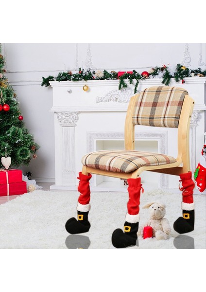 Noel Sandalye Ayağı Kapakları Noel Otel Dekorasyon Malzemeleri Işlemeli Restoran Taburesi Masa Ayak Kapakları (Yurt Dışından) indirimleri