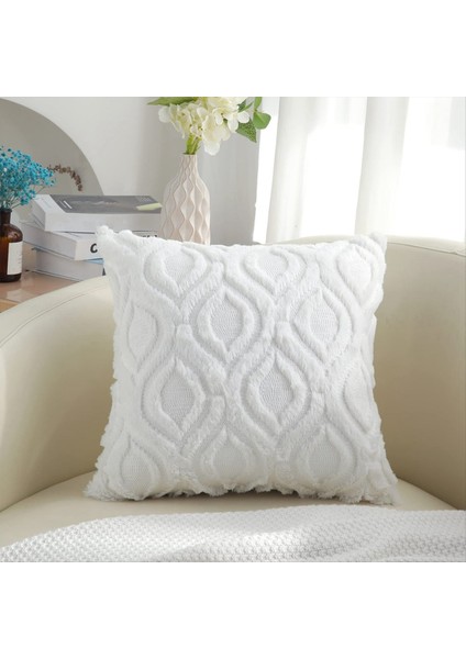 Yumuşak Peluş Kısa Velvet Dekoratif Yastık Kapakları Yastık Kapakları Boho Nötr Yastık Kabuğu Kanepe Yatak Odası Bej (Yurt Dışından) modelleri