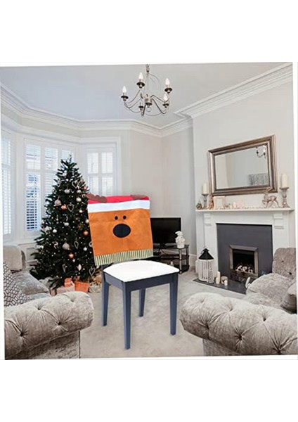 Noel Sandalye Kapağı Noel Sandalye Arka Kapak Yemek Odası-Dekor Masa Noel Sandalye Dekorasyon Noel Dekor (Yurt Dışından) fiyatları
