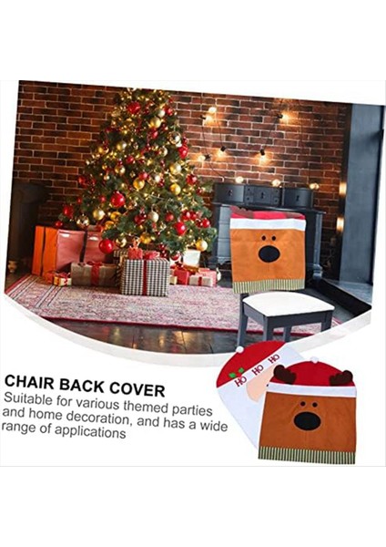 Noel Sandalye Kapağı Noel Sandalye Arka Kapak Yemek Odası-Dekor Masa Noel Sandalye Dekorasyon Noel Dekor (Yurt Dışından) modelleri
