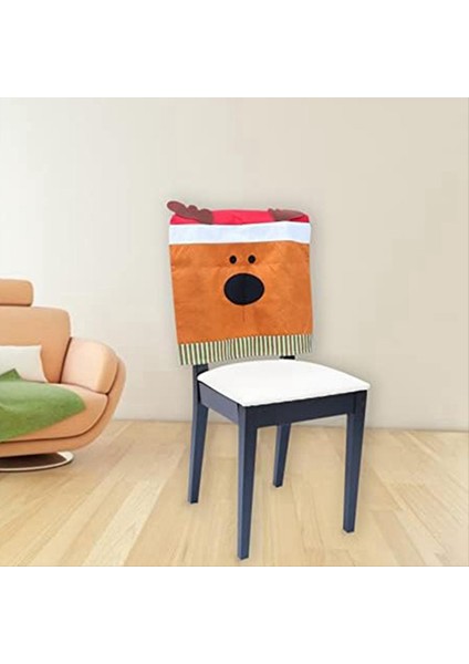 Noel Sandalye Kapağı Noel Sandalye Arka Kapak Yemek Odası-Dekor Masa Noel Sandalye Dekorasyon Noel Dekor (Yurt Dışından) indirimleri