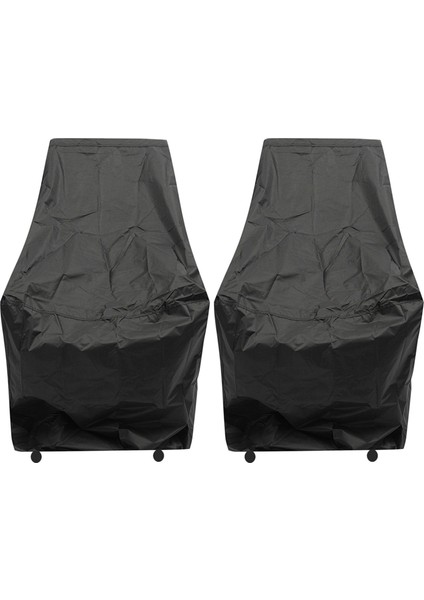 2x Su Geçirmez Sandalye Kapağı Açık Yüksek Sırt Veranda Istifleme Mobilya Koruması (Yurt Dışından)