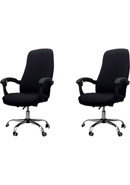 2x Ofis Koltuk Koltuk Kapağı Döner Elastik Sandalye Kapağı Bilgisayar Koltuk Koruyucu (Sadece Koltuk Örtüsü) (Yurt Dışından)