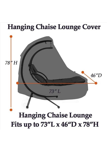 2x Asma Sandalye Kapağı - Asma Lounger Koruyucu Kapak Su Geçirmez Anti Dust Oxford Kumaş Sallanan Sandalye Yağmur Kapağı (Yurt Dışından) modelleri