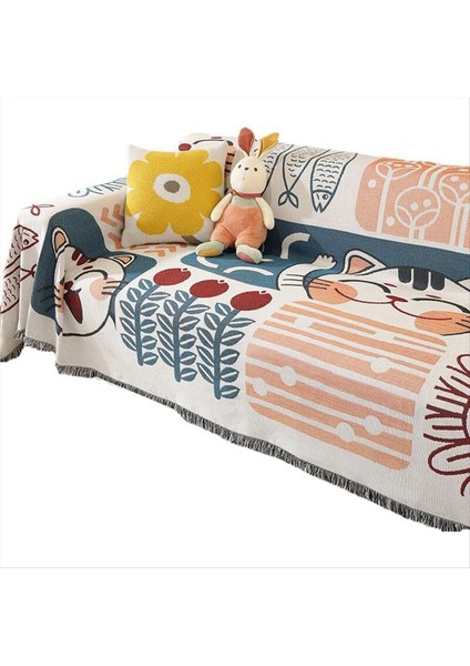 Yaz Evrensel Kanepe Kapağı Kumaş Kanepe Yastık Kapağı Battaniye Tek Evrensel Tüm Mevsimler 90X90CM (Yurt Dışından)