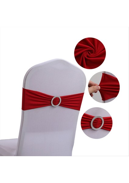 50PCS Elastik Sandalye Düğümü Düğün Dekorasyon Tokası Geri Kapak Arka Kapak Otel Koltuğu Zarif Modern Kurdele Dekorları Bir (Yurt Dışından) modelleri