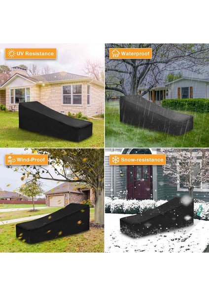 Lounge Sandalyesi Su Geçirmez Açık Bahçe Anti-Uv 210D Malzeme Mobilya Şezlong Kapağı 78 7x 26 7 x 27 5inch (Yurt Dışından) fiyatları