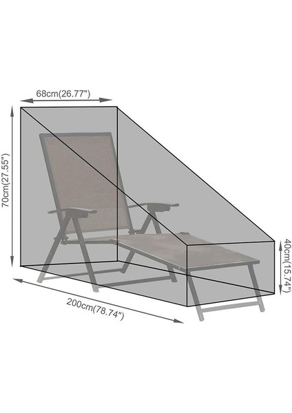Lounge Sandalyesi Su Geçirmez Açık Bahçe Anti-Uv 210D Malzeme Mobilya Şezlong Kapağı 78 7x 26 7 x 27 5inch (Yurt Dışından) modelleri