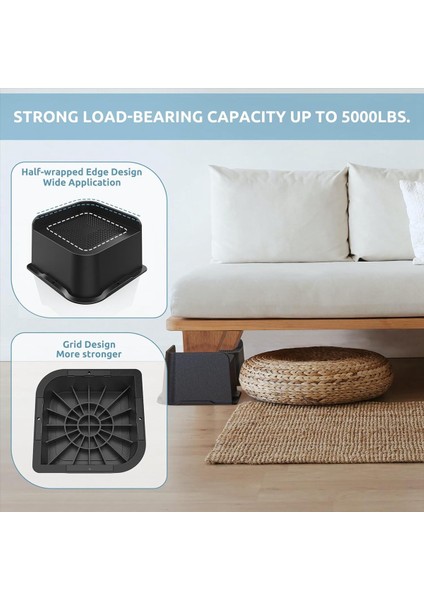 Yatak Yükselticileri 3 Inç Ağır Hizmet 4 8x4 8in Genişliğinde Açılış Mobilya Yükselticileri 4 Paket Kanepe Yatak Çerçevesi Masalar Için Yatak Asansörleri Yükseltici (Yurt Dışından) modelleri