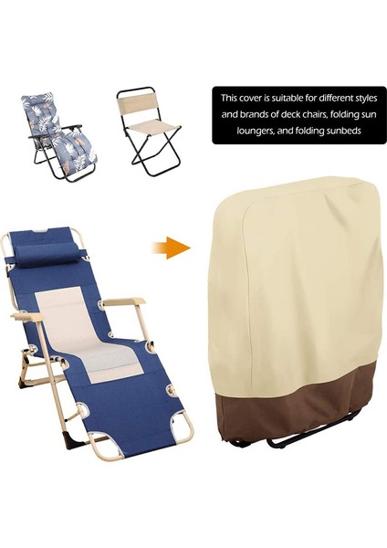 Açık Katlanır Güverte Sandalye Kapağı Su Geçirmez Balkon Açık Katlanır Güverte Sandalye Bahçesi Güneşlenme Güverte Sandalye Kapağı (Yurt Dışından) fırsatları