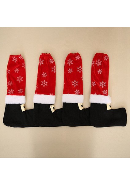 4pcs Noel Sandalye Bacak Kapakları Bez Masa Mobilya Örme Çoraplar Zemin Koruyucular Zeminleri Çizilmelerden Korumak Için (Yurt Dışından) fiyatları