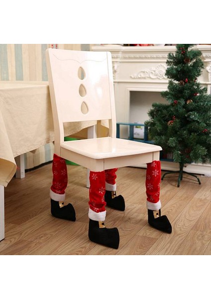 4pcs Noel Sandalye Bacak Kapakları Bez Masa Mobilya Örme Çoraplar Zemin Koruyucular Zeminleri Çizilmelerden Korumak Için (Yurt Dışından) modelleri