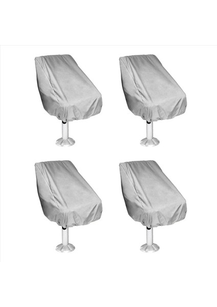 4x Tekne Koltuk Örtüsü Açık Su Geçirmez Duba Kaptanı Tekne Tezgah Koltuk Kapağı Sandalye Koruyucu Kapaklar (Yurt Dışından)