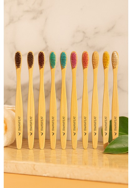 Doğal Bambu Manuel Diş Fırçası Antibakteriyel Yumuşak fiyatları