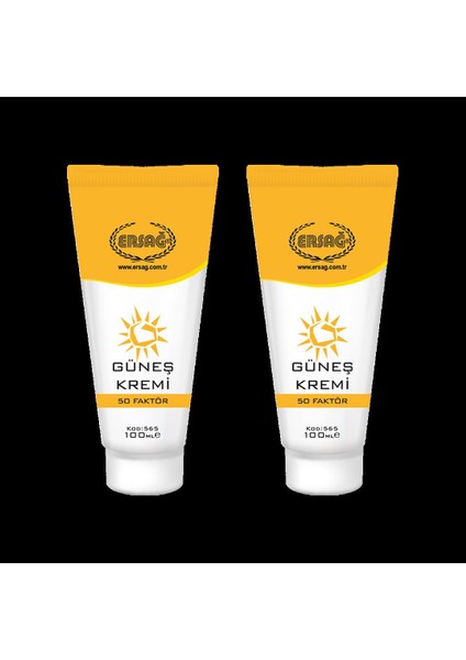 Güneş Kremi 50 Faktörlü 100 ml (2 Adet)