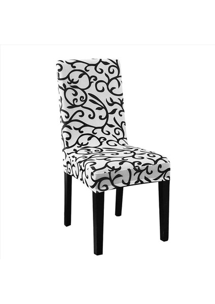 3x Stranty Yemek Sandalyesi Kapak Kısa Sandalye Kapakları Yıkanabilir Koruyucu Koltuk Slipcover (Beyaz + Siyah) (Yurt Dışından) fırsatları