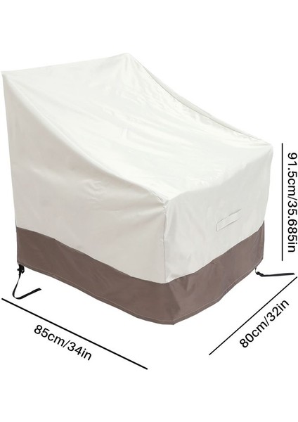 2 Paket Veranda Adirondack Sandalye Kapak 31X3X36 Inç Ağır Hizmet Dış Mekan Sandalyesi Kapak 420D Su Geçirmez Açık Çim Patio Mobilya Kapakları Bej (Yurt Dışından)