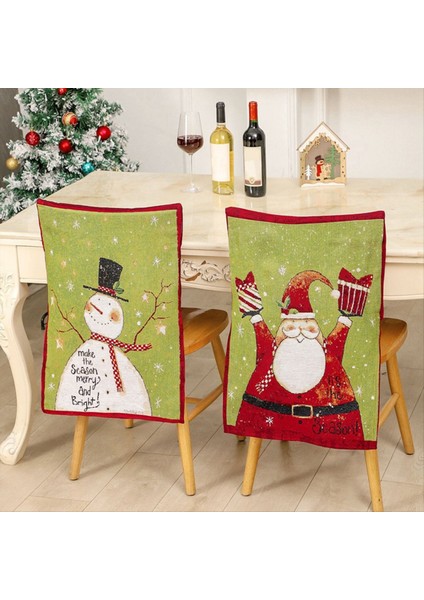 Noel Dekor Noel Sandalye Kapak Yemek Odası Sandalyesi Slipcovers Noel Sandalye Arka Sandalye Kapakları (Yurt Dışından) fiyatları