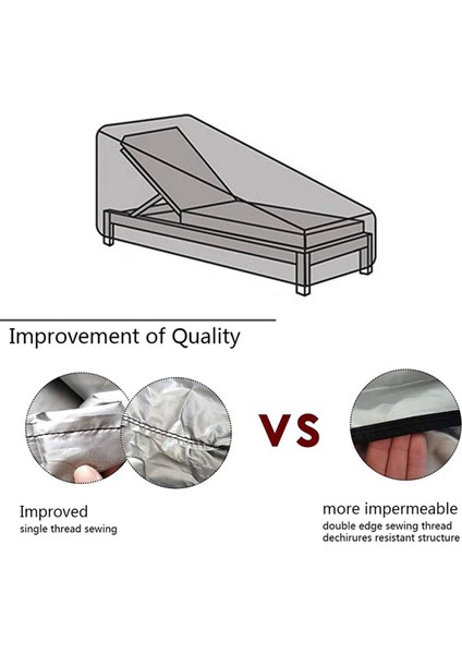 2 Paket Açık Güneş Şezlong Kapağı Su Geçirmez Bahçe Hasır Sandalye Şezlong Teras Mobilya Koruma Katmanı (Yurt Dışından) indirimleri