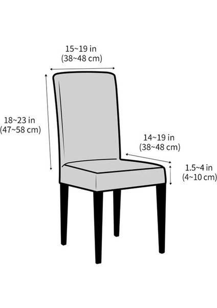 Su Geçirmez Yemek Odası Sandalye Kapağı Streç Jacquard Papaz Sandalyesi Slipcover Çıkarılabilir Yıkanabilir Sandalye Koruyucusu (Yurt Dışından) fırsatları