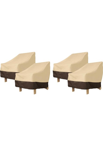 4 Paket Veranda Adirondack Sandalye Kapağı 31X33X36 Inç Ağır Hizmet Tipi Açık Veranda Sandalye Kapağı 420D Su Geçirmez Dış Mekan Bej (Yurt Dışından)