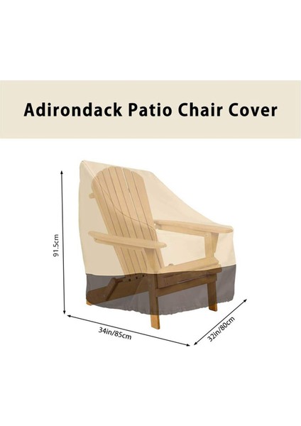 4 Paket Veranda Adirondack Sandalye Kapağı 31X33X36 Inç Ağır Hizmet Tipi Açık Veranda Sandalye Kapağı 420D Su Geçirmez Dış Mekan Bej (Yurt Dışından) fiyatları