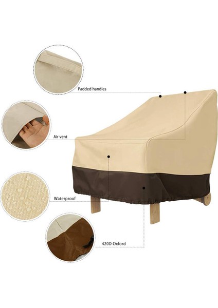 4 Paket Veranda Adirondack Sandalye Kapağı 31X33X36 Inç Ağır Hizmet Tipi Açık Veranda Sandalye Kapağı 420D Su Geçirmez Dış Mekan Bej (Yurt Dışından) modelleri
