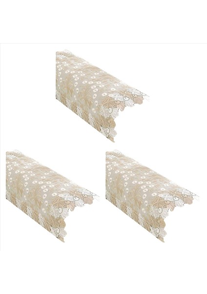 3 Paket Dantel Kanepe Kapağı Nakış Arkası Kanepe Kapak Mobilya Koruyucusu Masa Kapağı (60X70CM/23 6X27 6inch) (Yurt Dışından)