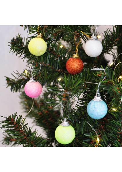 3 cm Asorti Ağaç Süsleme Topları 12LI fiyatları