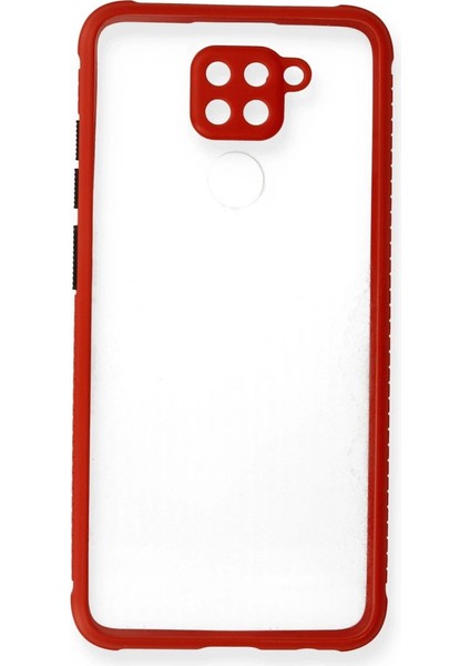 Xiaomi Redmi Note 9 Kılıf Miami Şeffaf Silikon - Kırmızı fiyatları