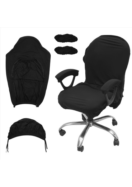 Elastik Elektrikli Oyun Sandalye Ev Ofisi Internet Kafe Dönen Armola Streç Sandalye Kılıfları (Siyah) Kapsar (Yurt Dışından) fiyatları