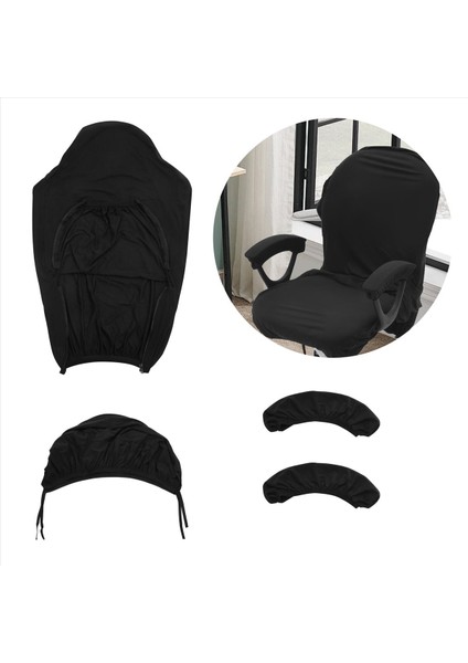 Elastik Elektrikli Oyun Sandalye Ev Ofisi Internet Kafe Dönen Armola Streç Sandalye Kılıfları (Siyah) Kapsar (Yurt Dışından) modelleri