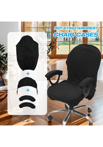 Elastik Elektrikli Oyun Sandalye Ev Ofisi Internet Kafe Dönen Armola Streç Sandalye Kılıfları (Siyah) Kapsar (Yurt Dışından) indirimleri