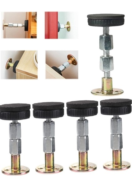 4 Adet Mobilya Duvar Sabitleyici - Yatak Baza Başlığı Sabitleme- Ses- Titreşim Önleyici Aparat