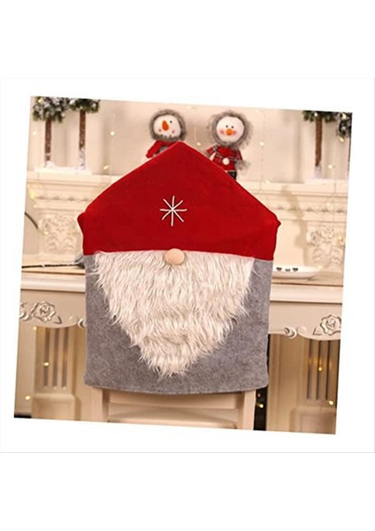 2pcs Sandalyeler Için Koltuk Kapakları Noel Dekor Kanatları Slipcovers Noel Parti Dekorasyonları Kardan Adam-Chair Kapaklar (Yurt Dışından) fırsatları